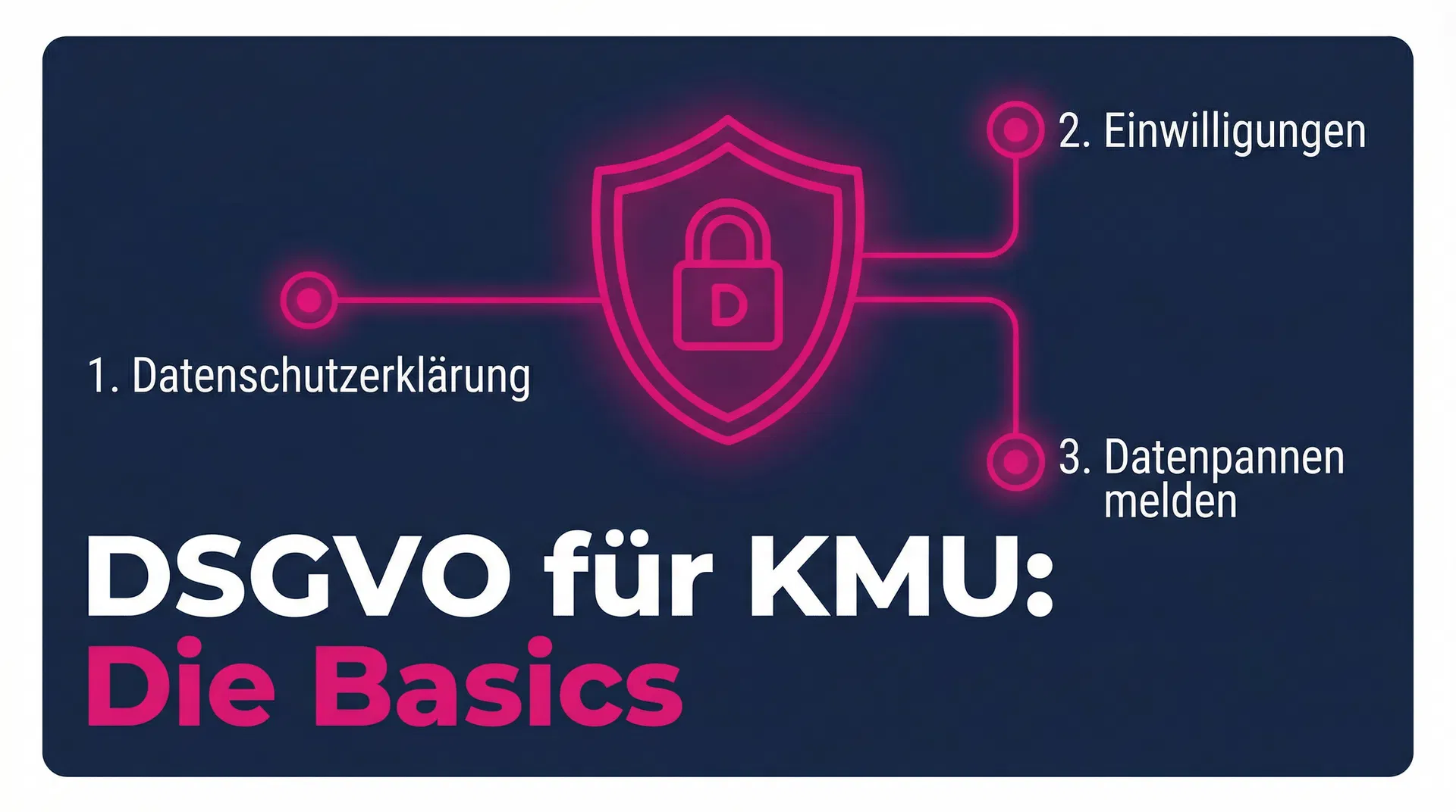 DSGVO-Basics für KMU: Was Sie 2026 wirklich wissen müssen