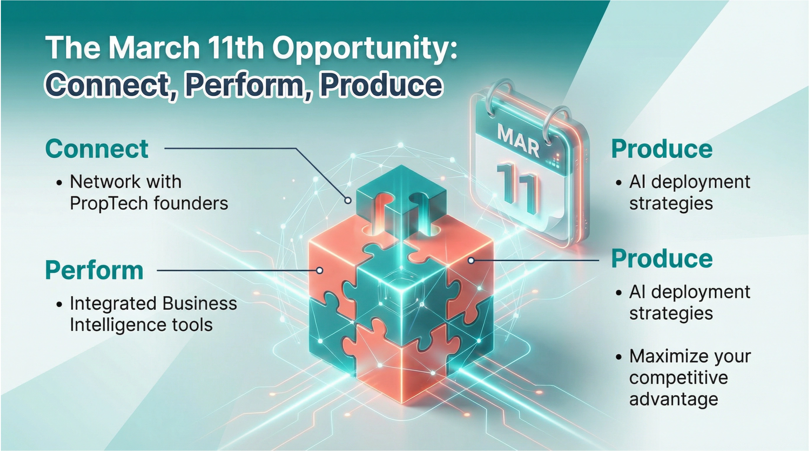 The March 11th Opportunity: Connect, Perform, Produce