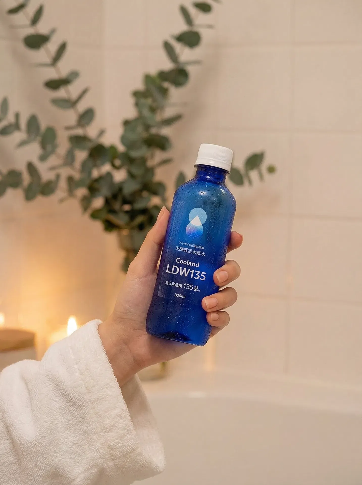 サウナ後の水分補給に