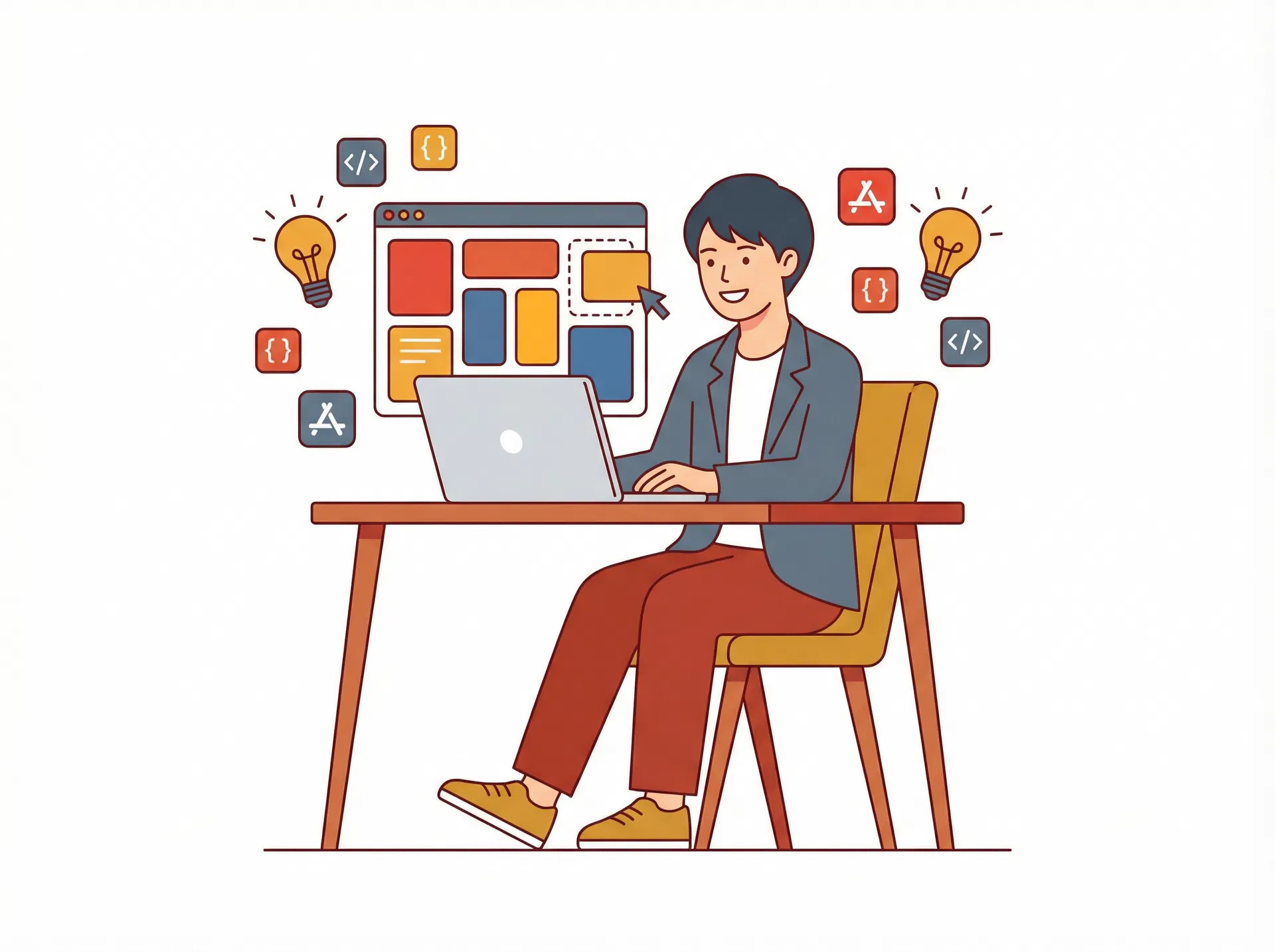 自分でアプリを作るイメージ