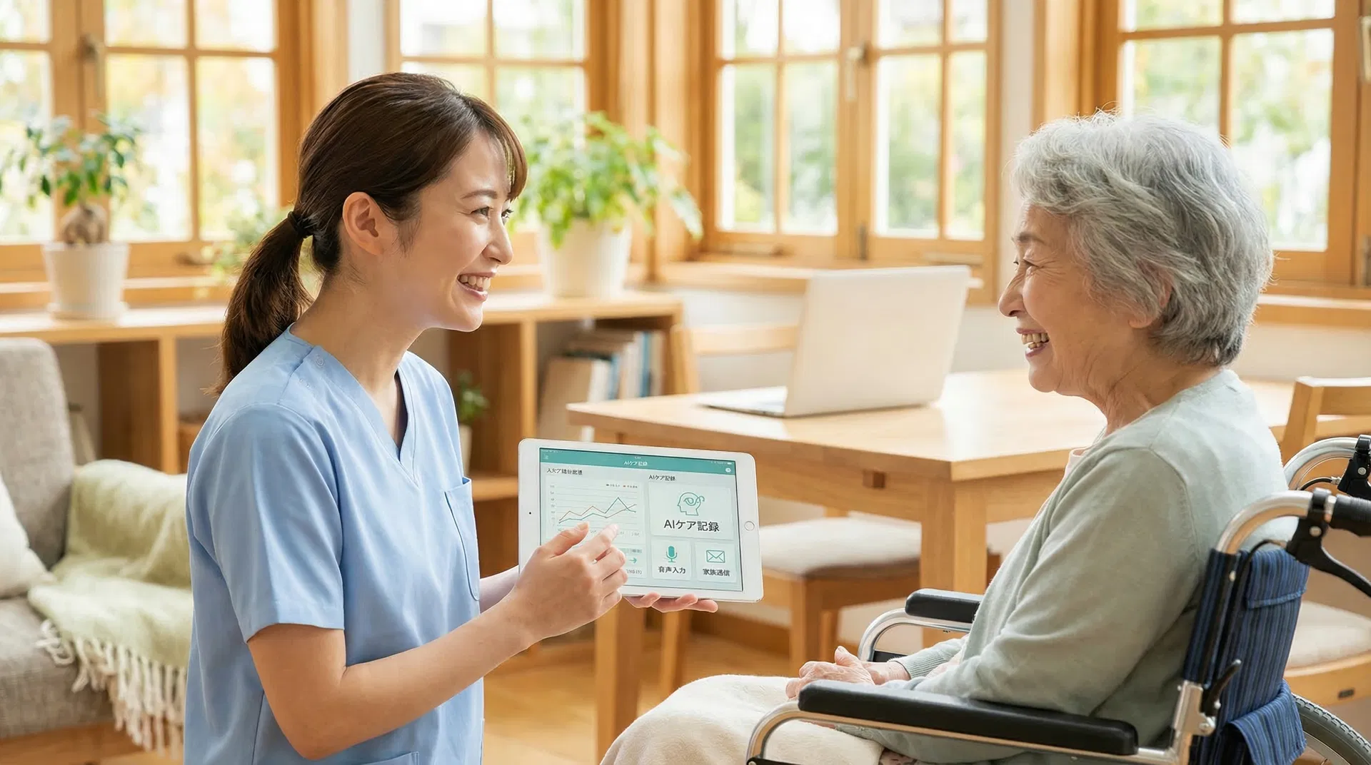 福祉施設でのAI活用シーン