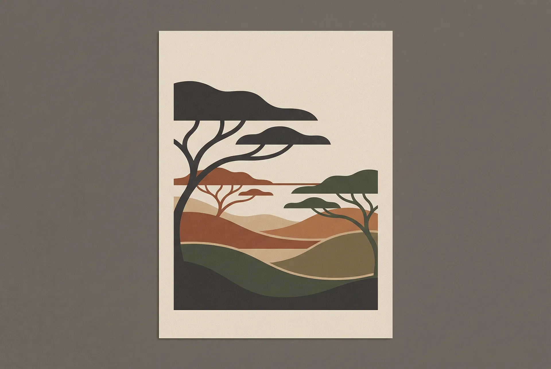 South African landscape illustration