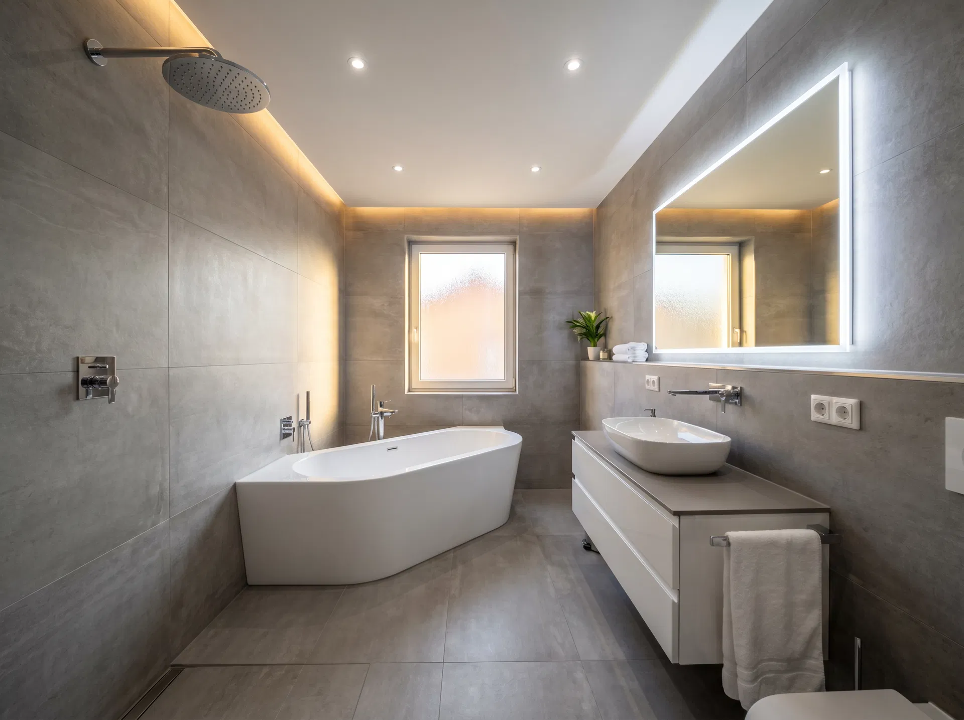 Komplettsanierung mit freistehender Badewanne