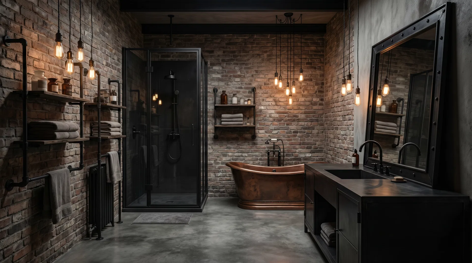Industrial Badezimmer Hamburg – Loft-Style fürs Bad