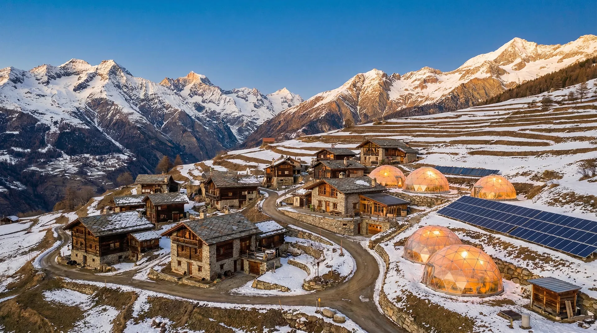 Mountain village rendering