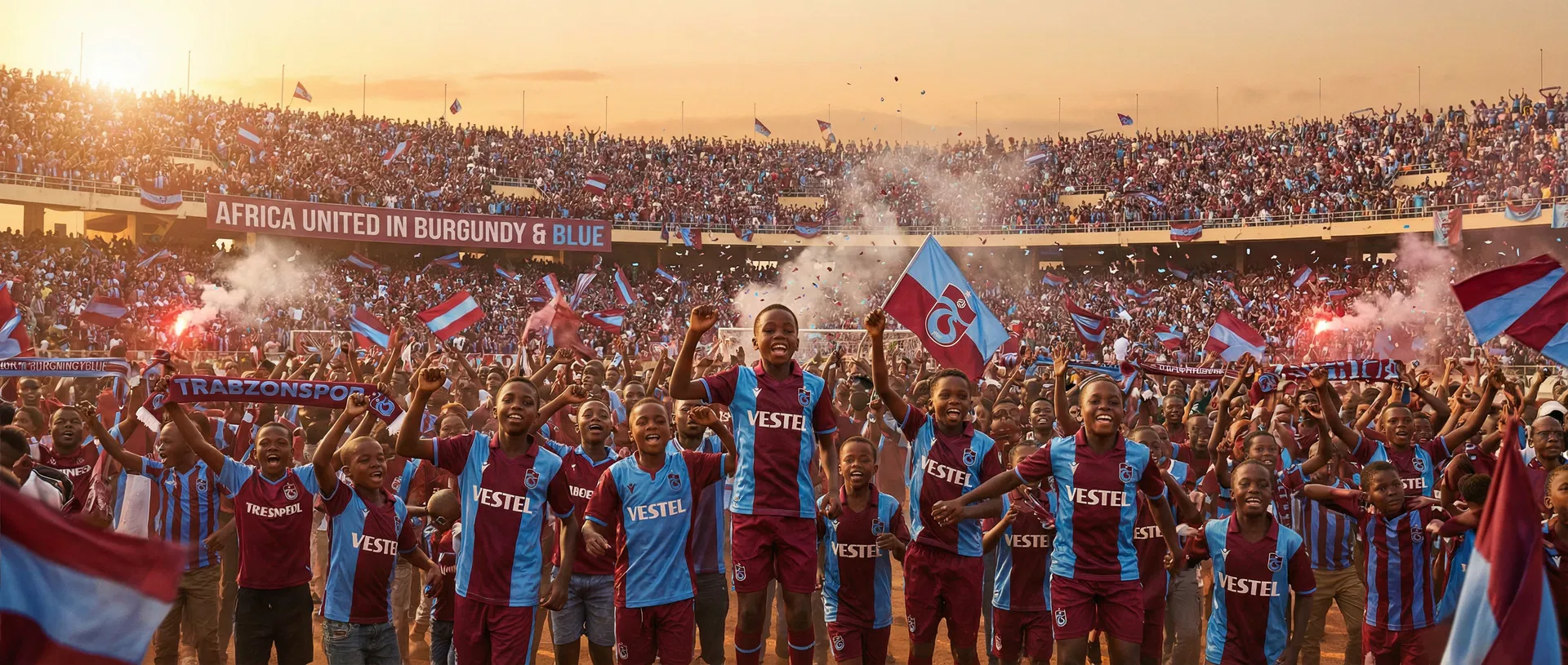 Afrika'da Trabzonspor forması giyen binlerce taraftar