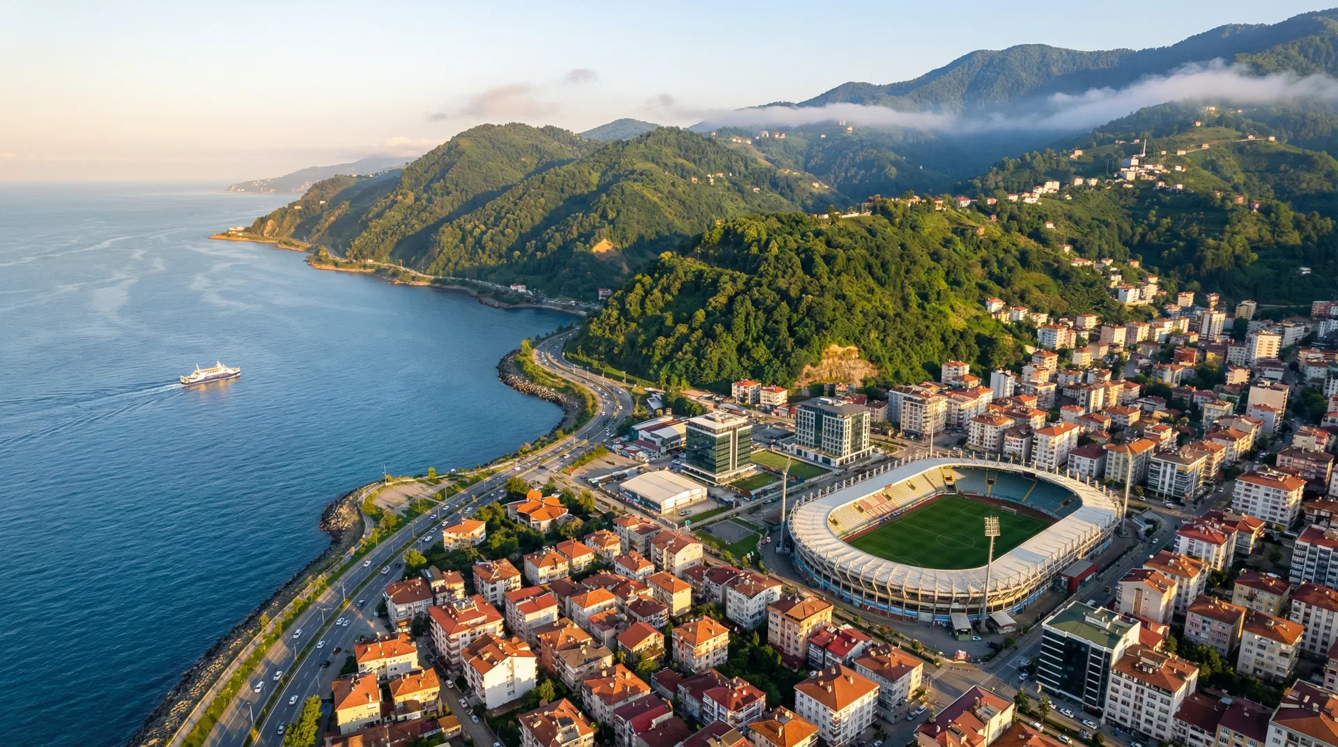 Trabzon şehri ve Karadeniz kıyısı