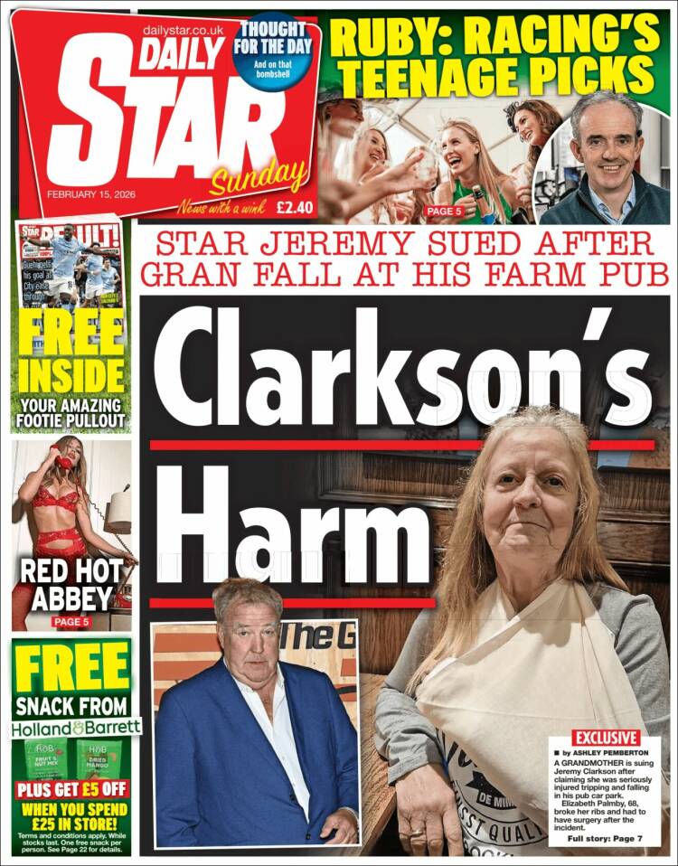 Daily Star birinci sayfa