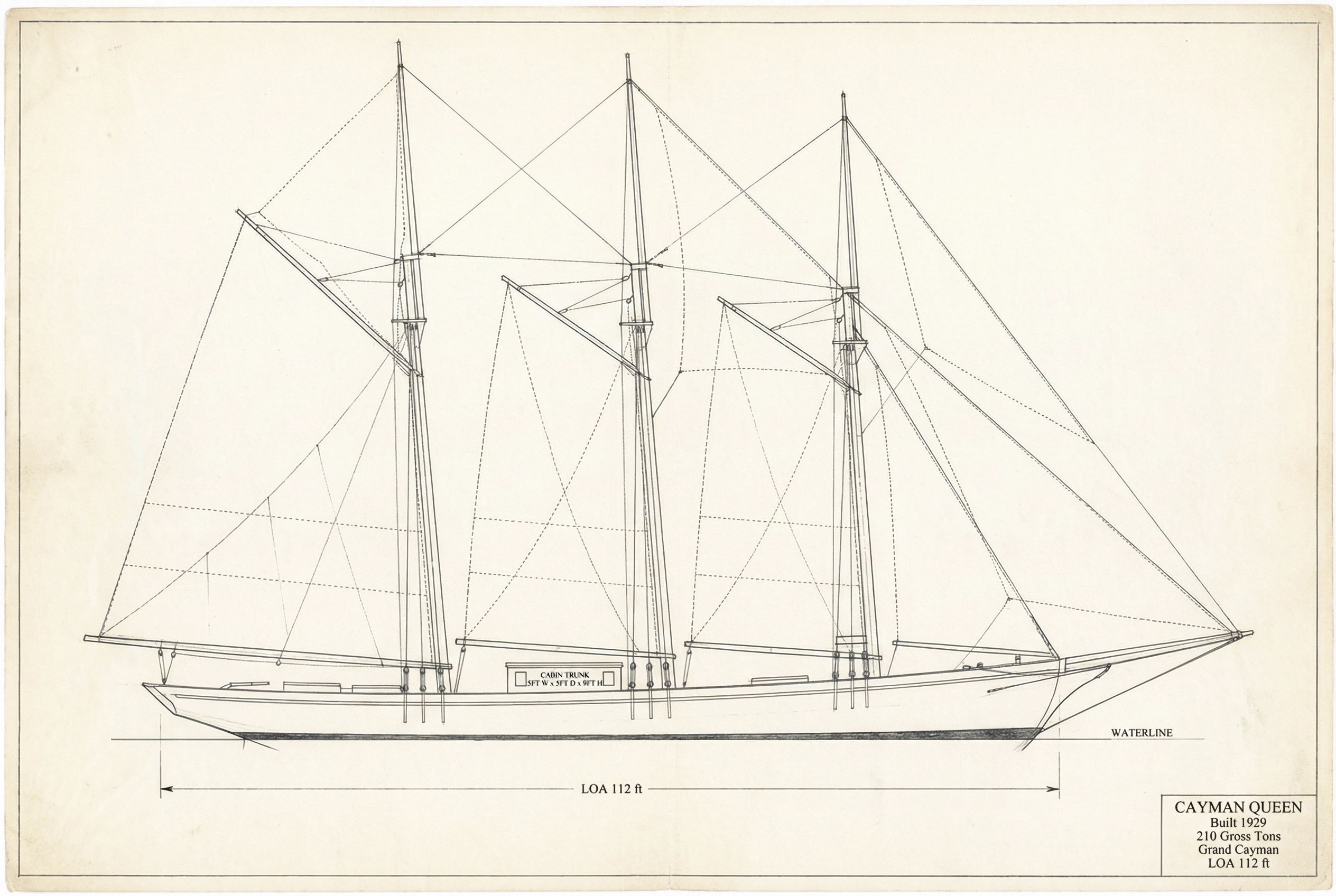 Builder's plan — Cayman Queen