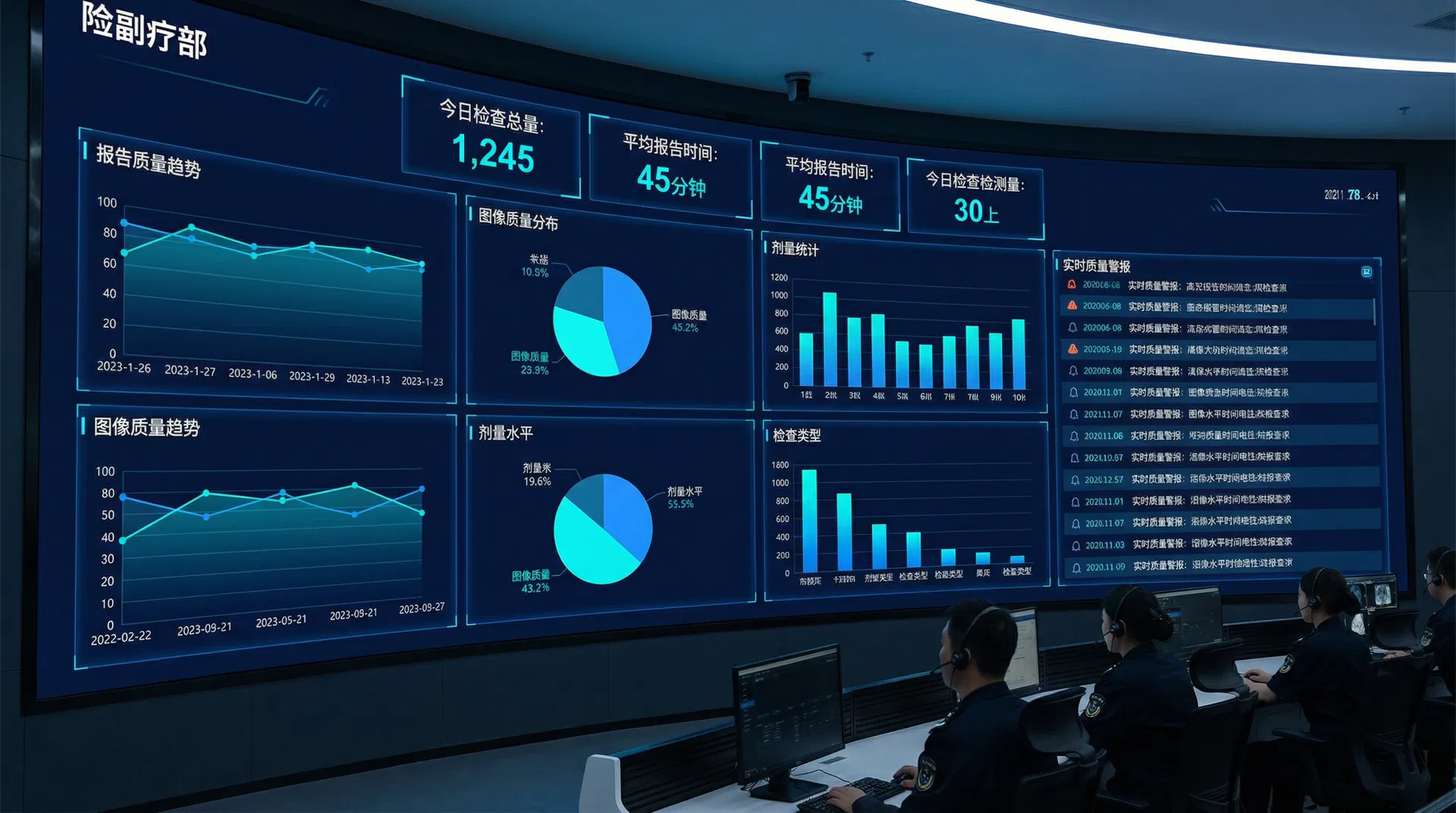 放射科质控驾驶舱大屏