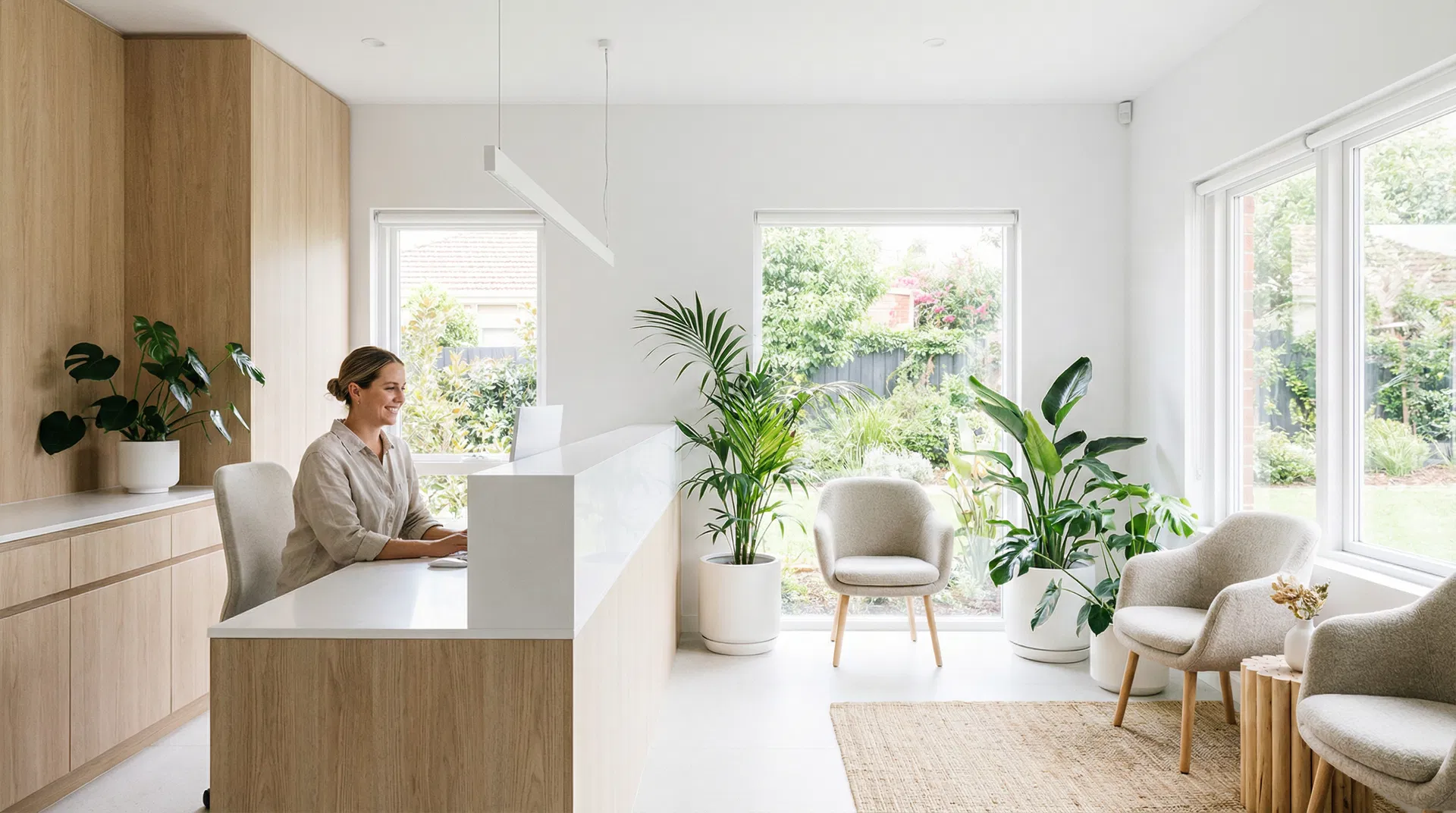 Moderne tandlægeklinik reception