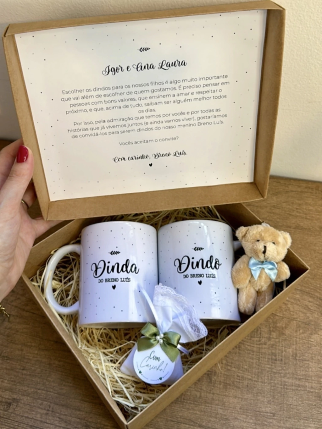 Kit convite padrinhos 