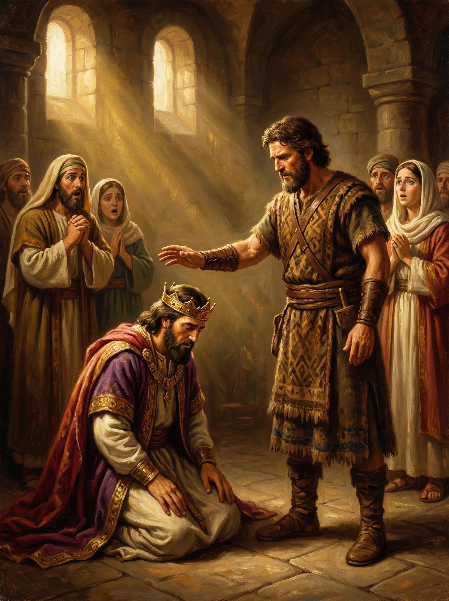 Ammon Teaches King Lamoni; Lamoni Believes and Falls