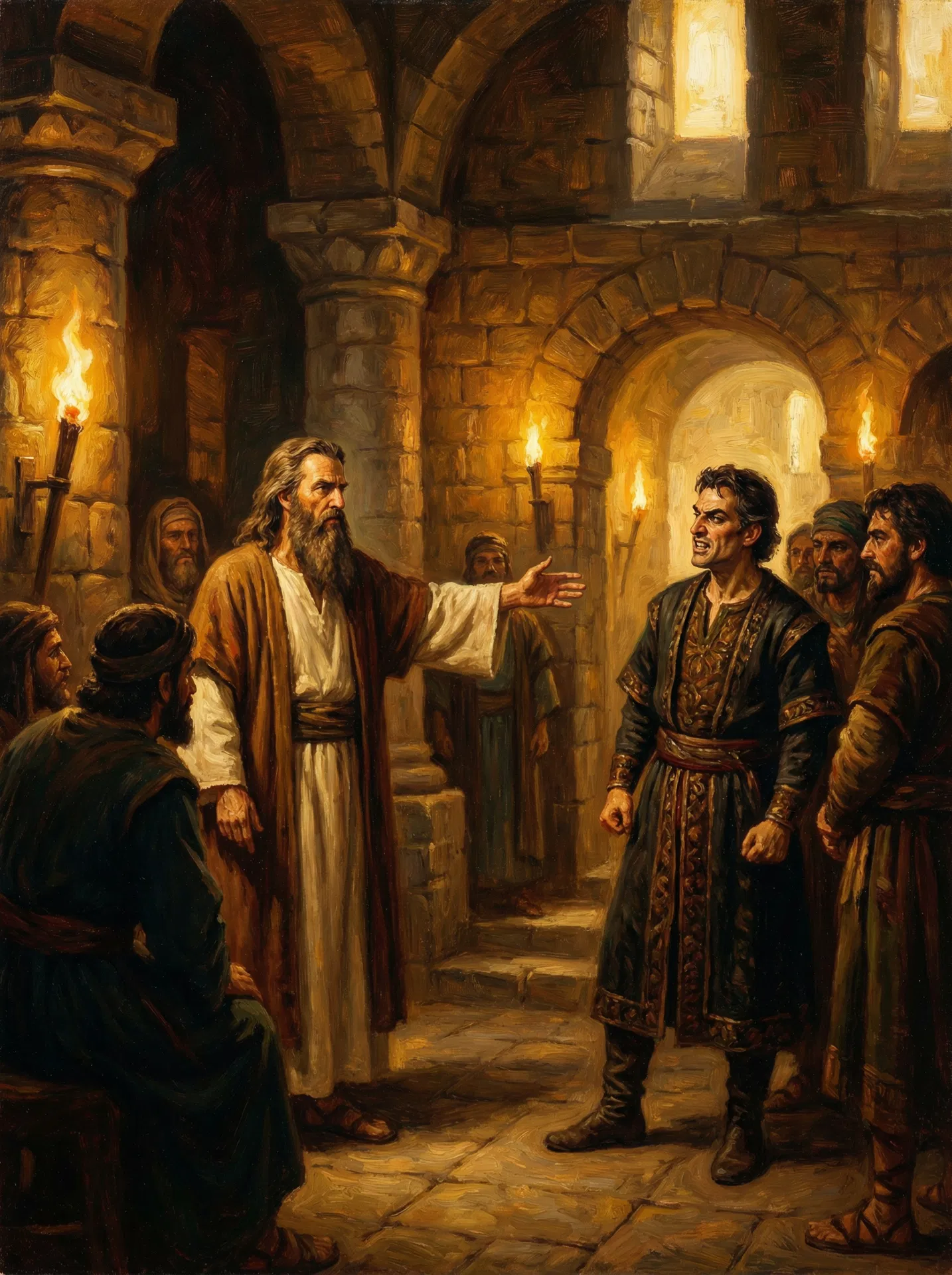 Korihor, the Anti-Christ, is confounded by Alma.