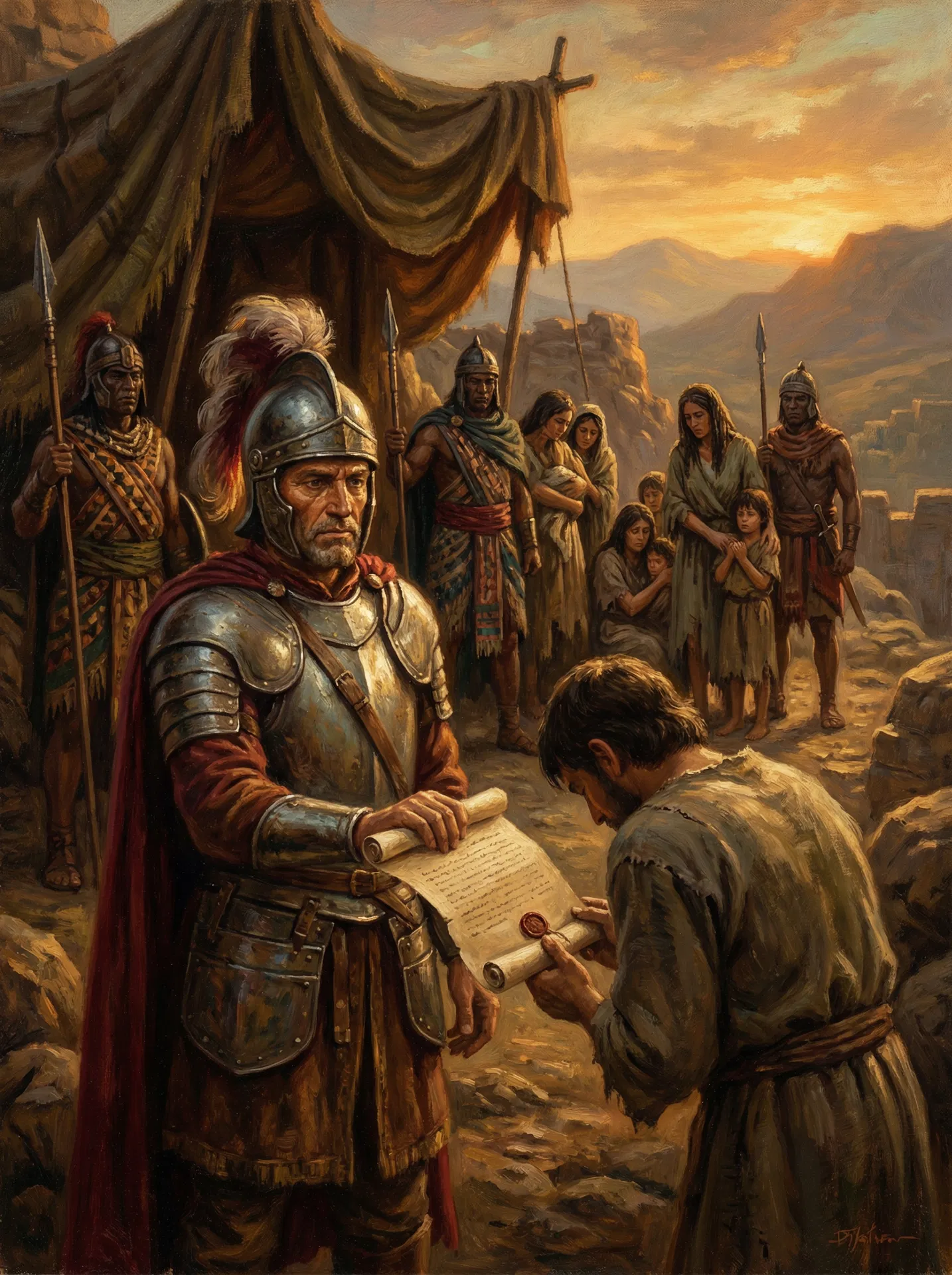 Moroni and Ammoron Exchange War and Prisoner Letters