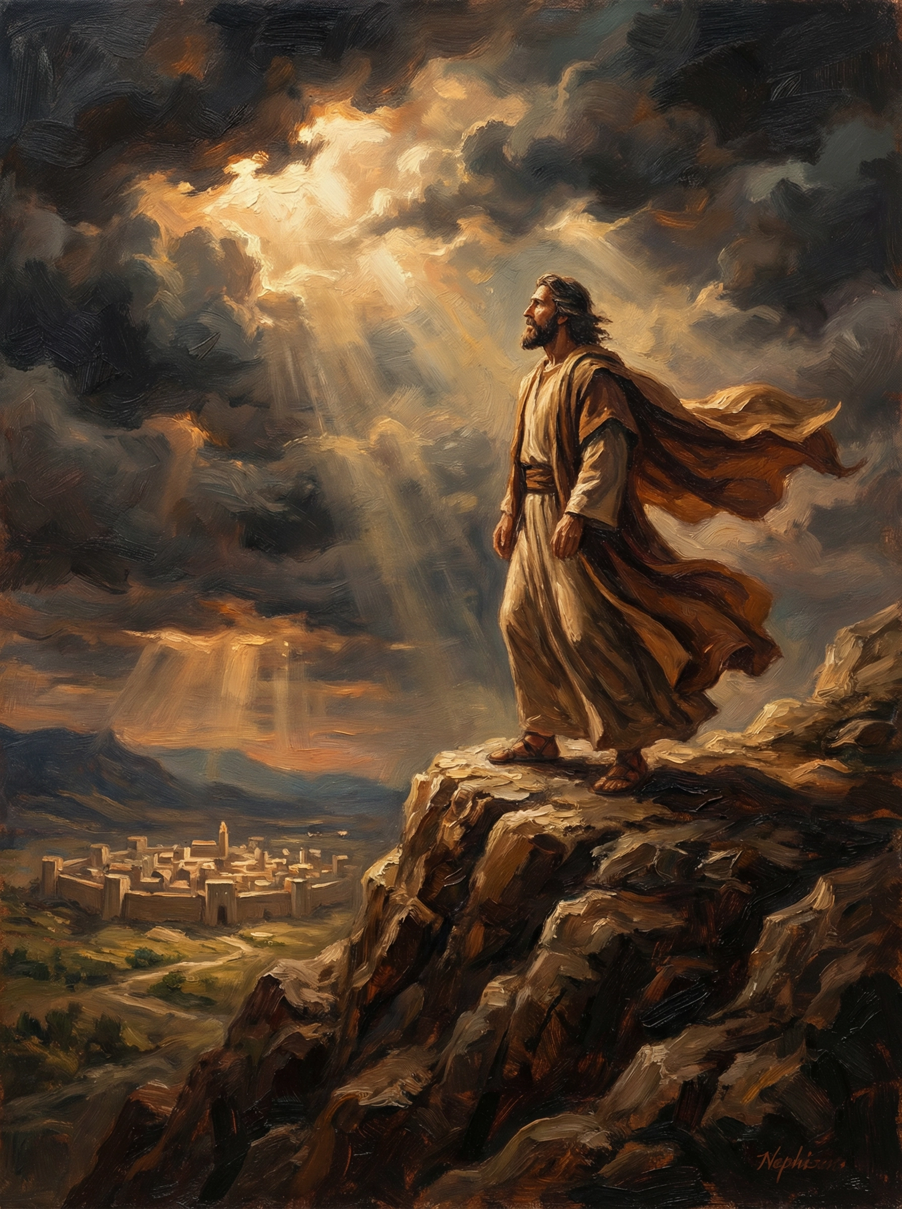 Nephi receives sealing power, commands repentance