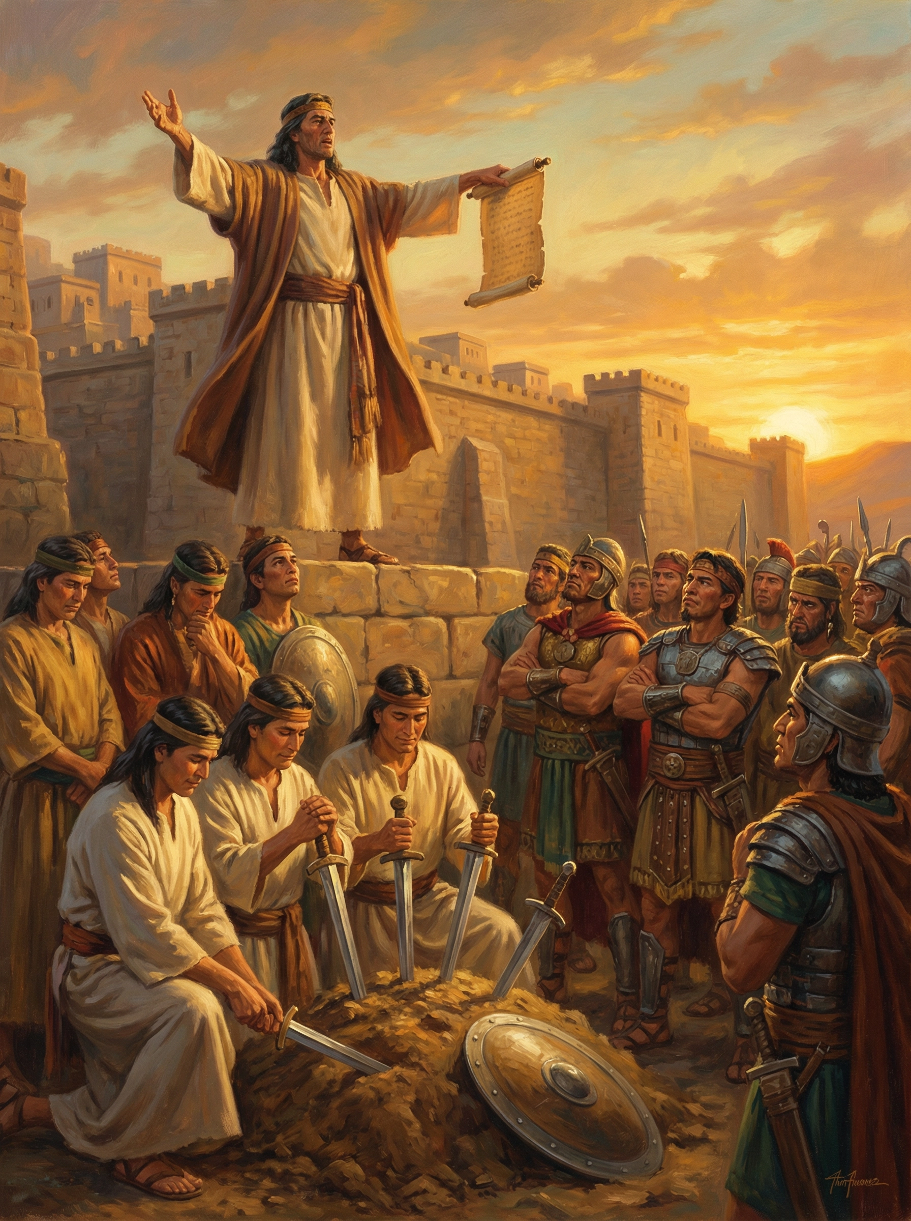 Lord chastens Nephites; Lamanites firm in faith
