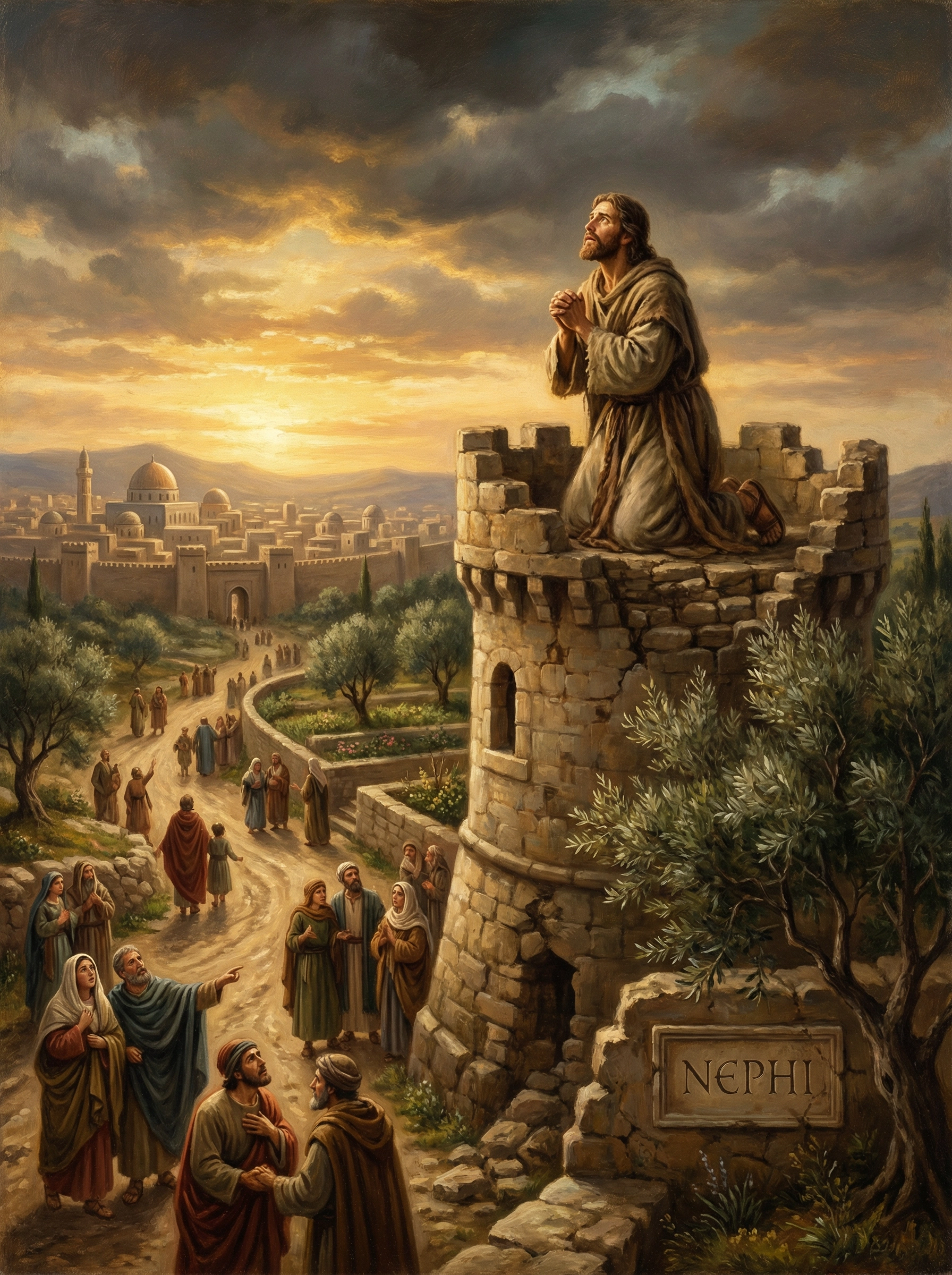 Nephi's Tower Prayer and Call to Repentance