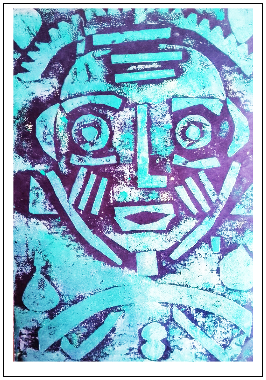 Portrait with Geometric Border