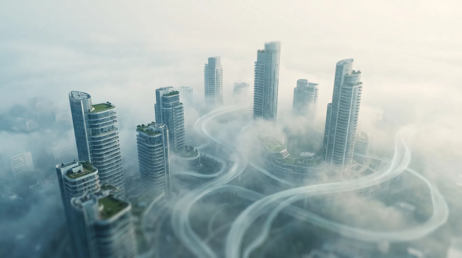 خلفية مدينة عصرية تمثل قطاع إدارة العقارات والمرافق في المملكة العربية السعودية