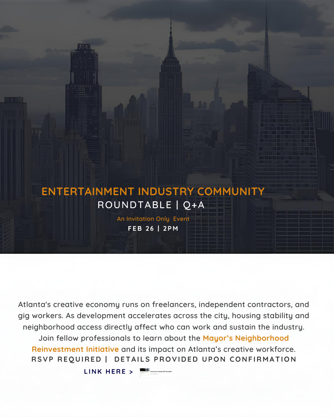Entertainment Community Meeting