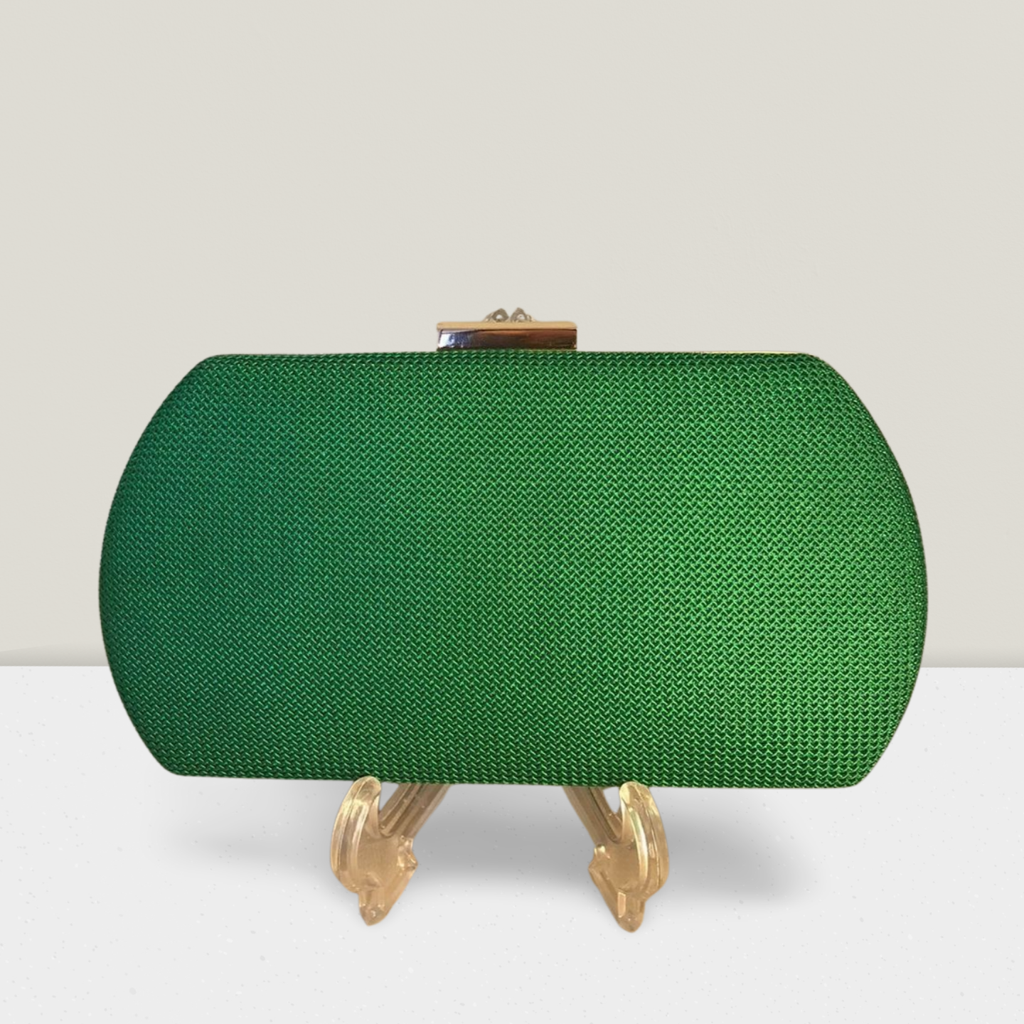 Clutch tecido verde bandeira