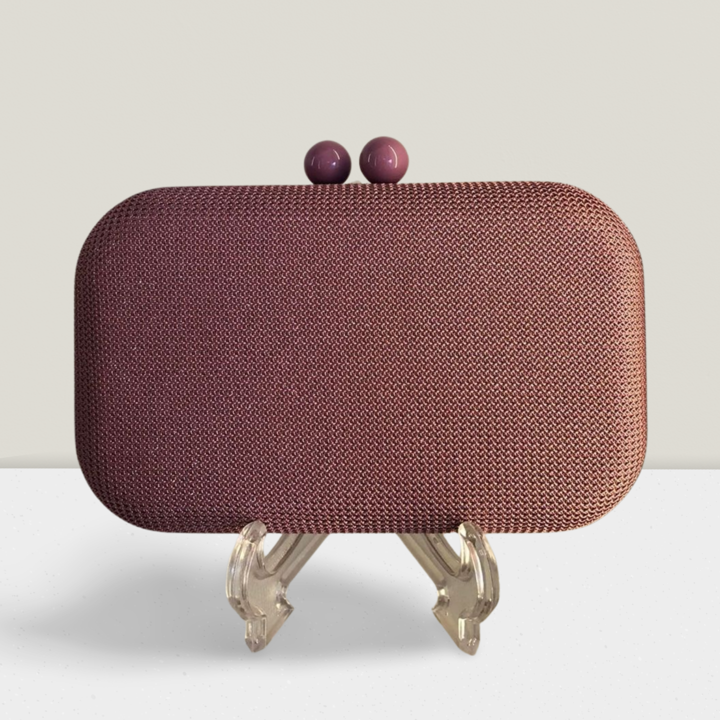 Clutch tecido rosa seco