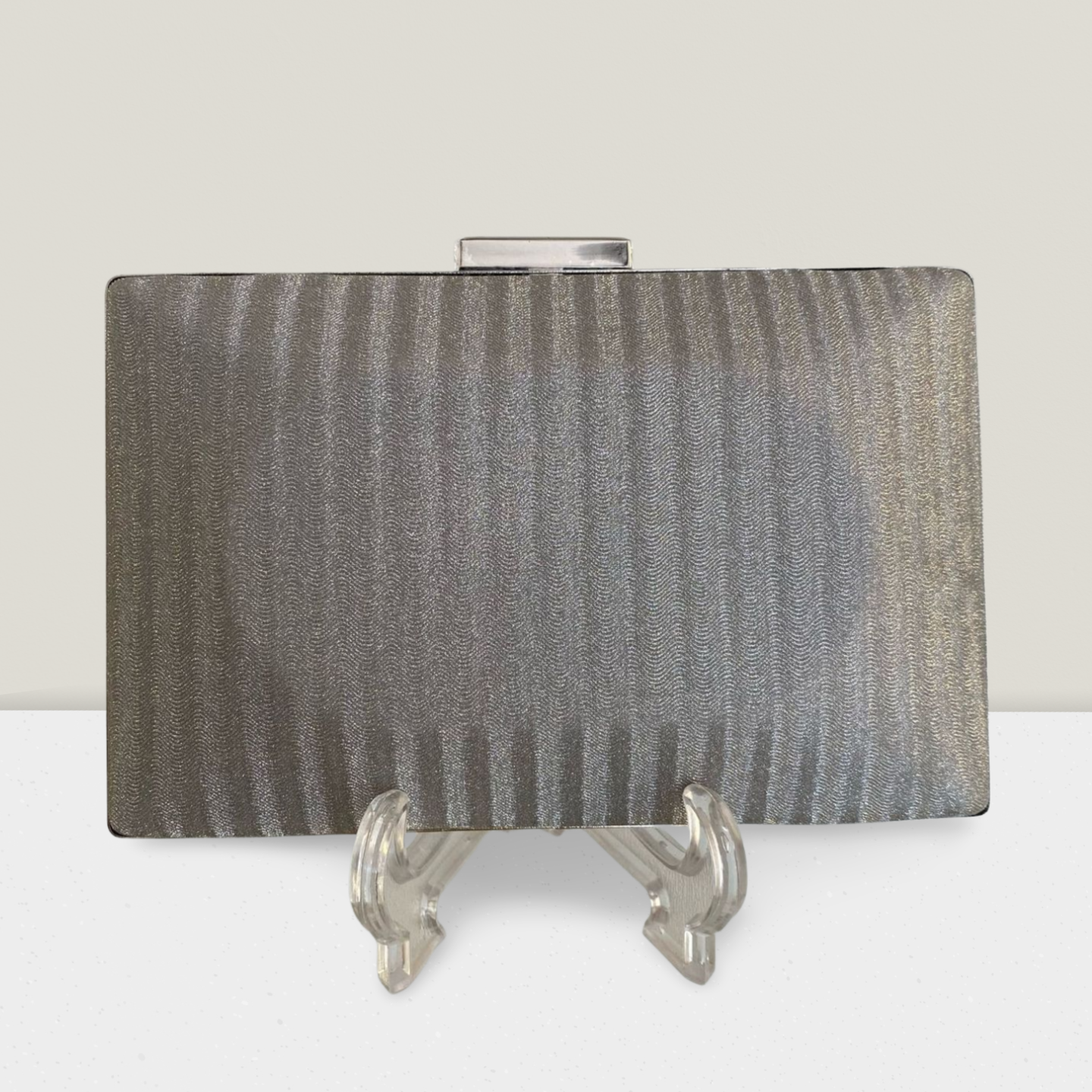 Clutch Verônica - cinza prateado