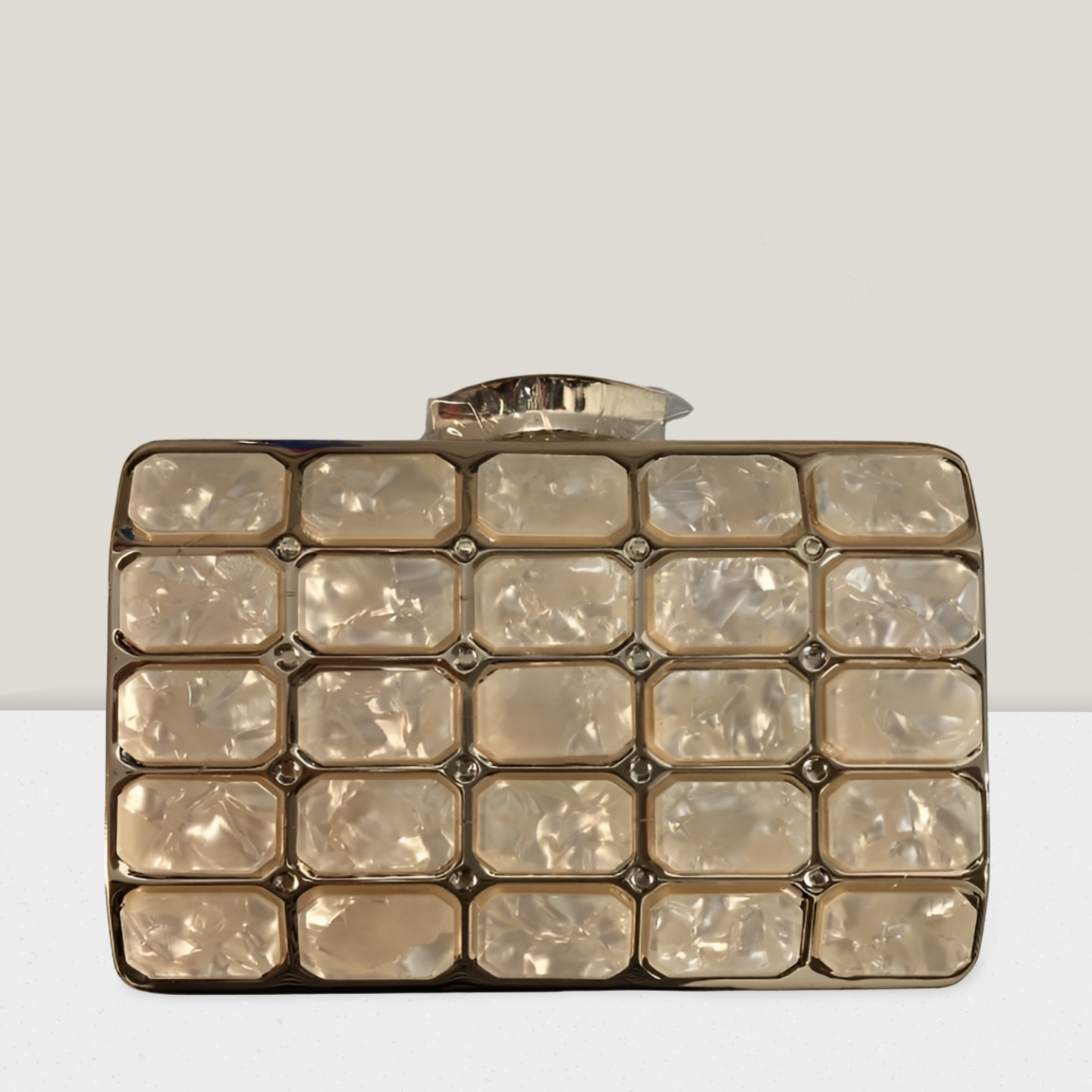 Clutch madrepérola octogonal