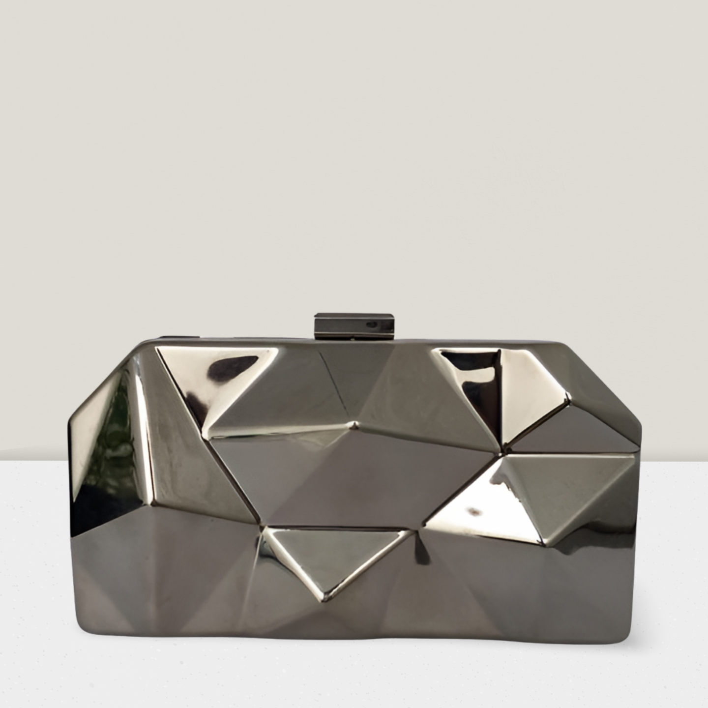 Clutch prata diamante