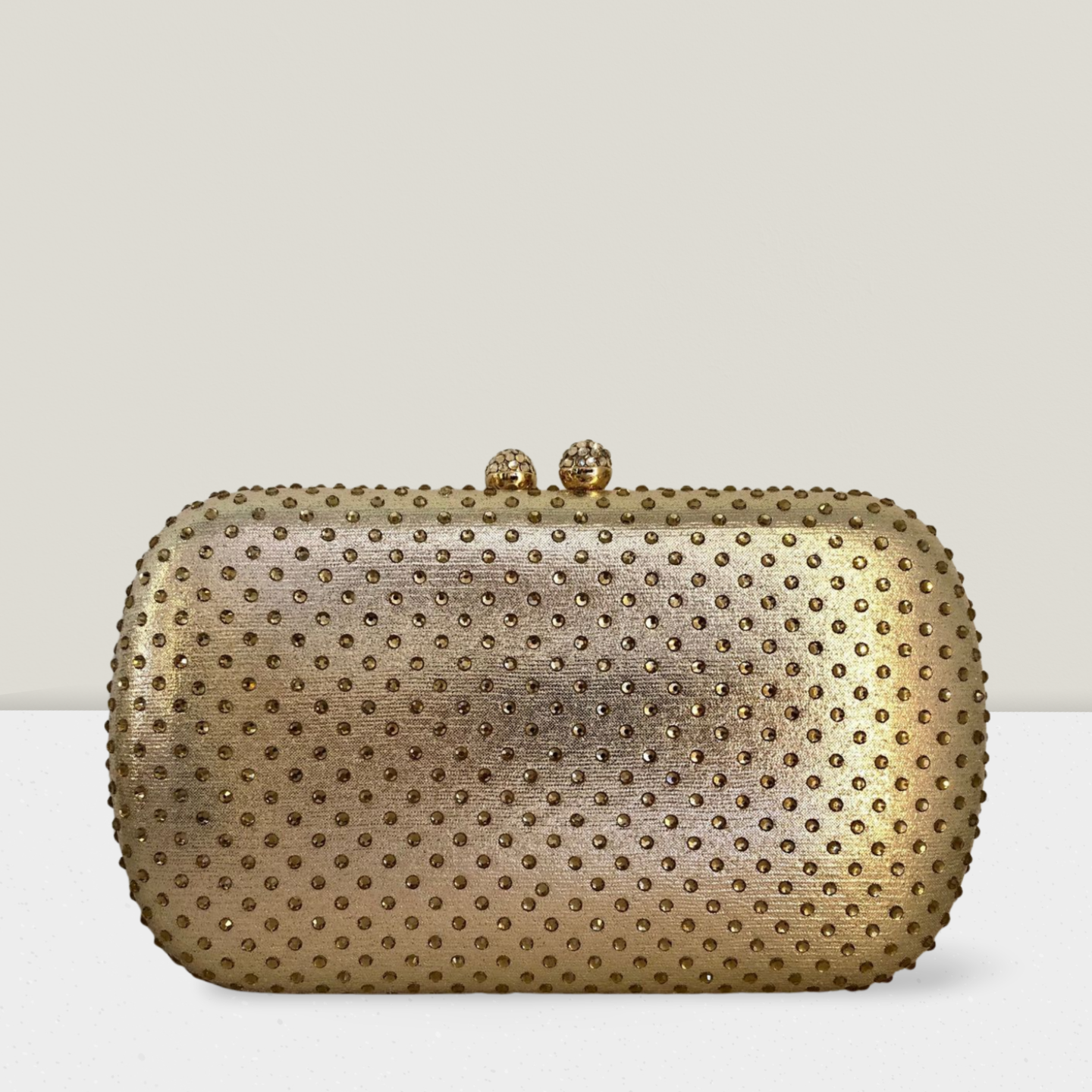 Clutch dourada pontos de luz