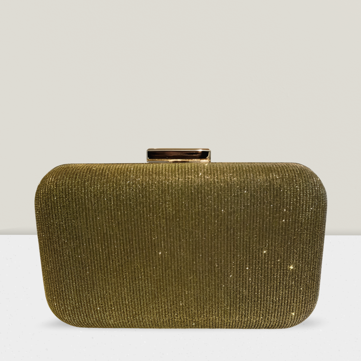 Clutch dourada glitter 