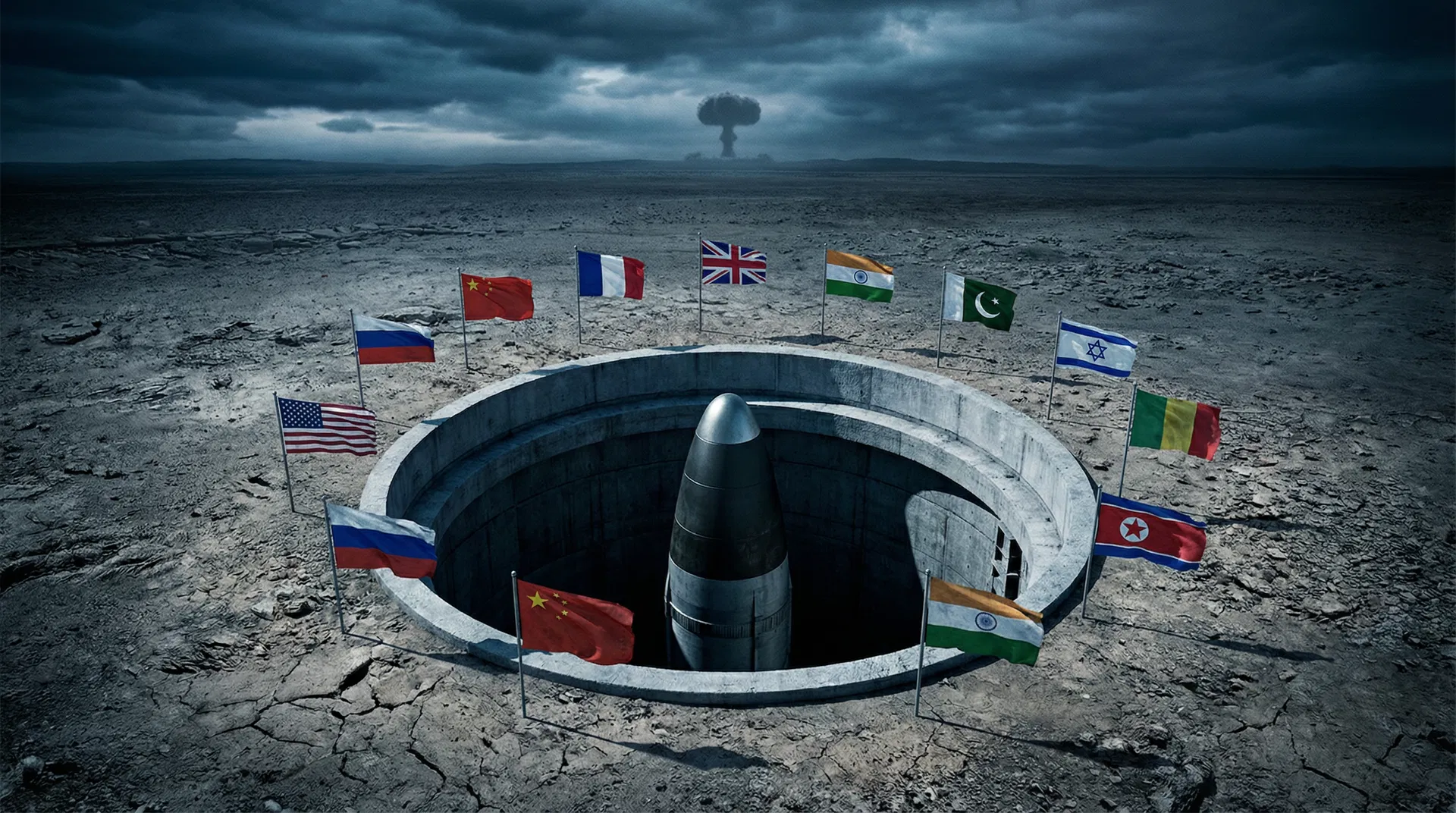 The nine nuclear-armed nations control approximately 9,614 nuclear warheads, representing an existential threat to human civilization.