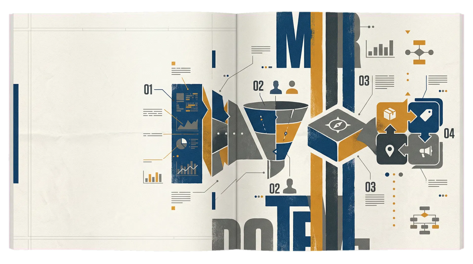 Illustration éditoriale représentant le raisonnement marketing