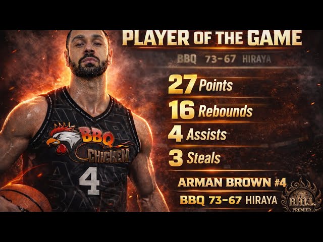 Player of the Game - BBQ Chicken vs Hiraya #4 Arman Brown