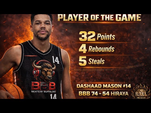 Player of the Game - BBB vs Hiraya #14 Dashaad Mason