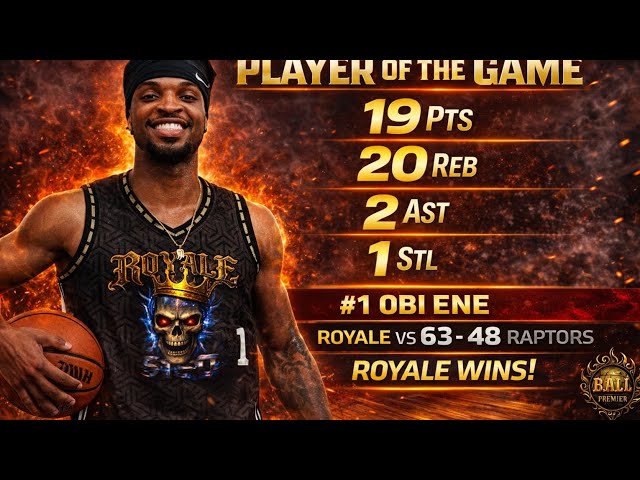 Player of the Game Royale 5150 vs Raptors #1 Obi Ene