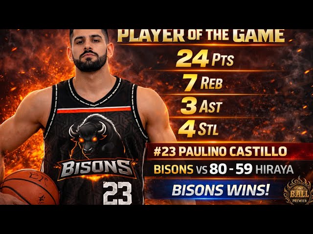 Player of the Game - Bisons vs Hiraya #23 Paulino Castillo