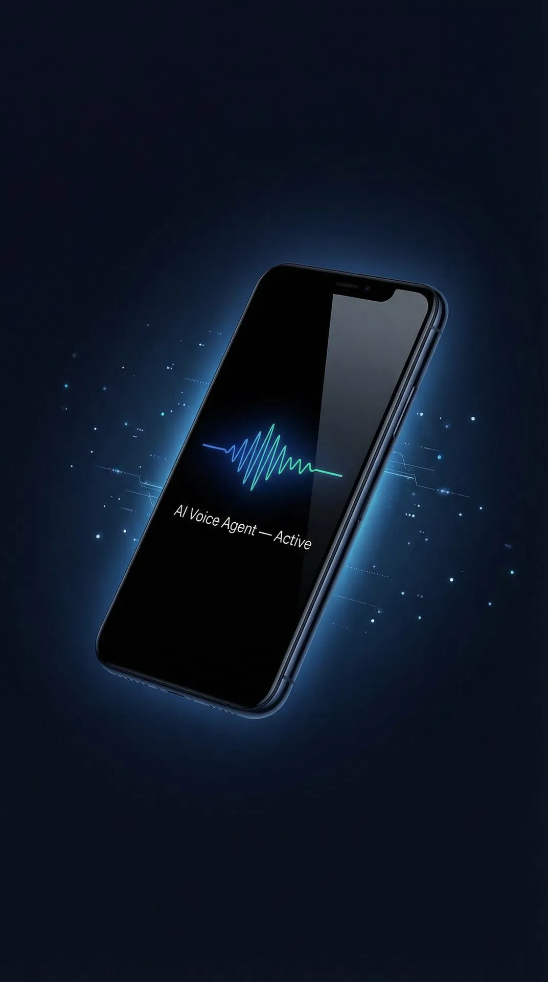 AI Voice Agent active on smartphone