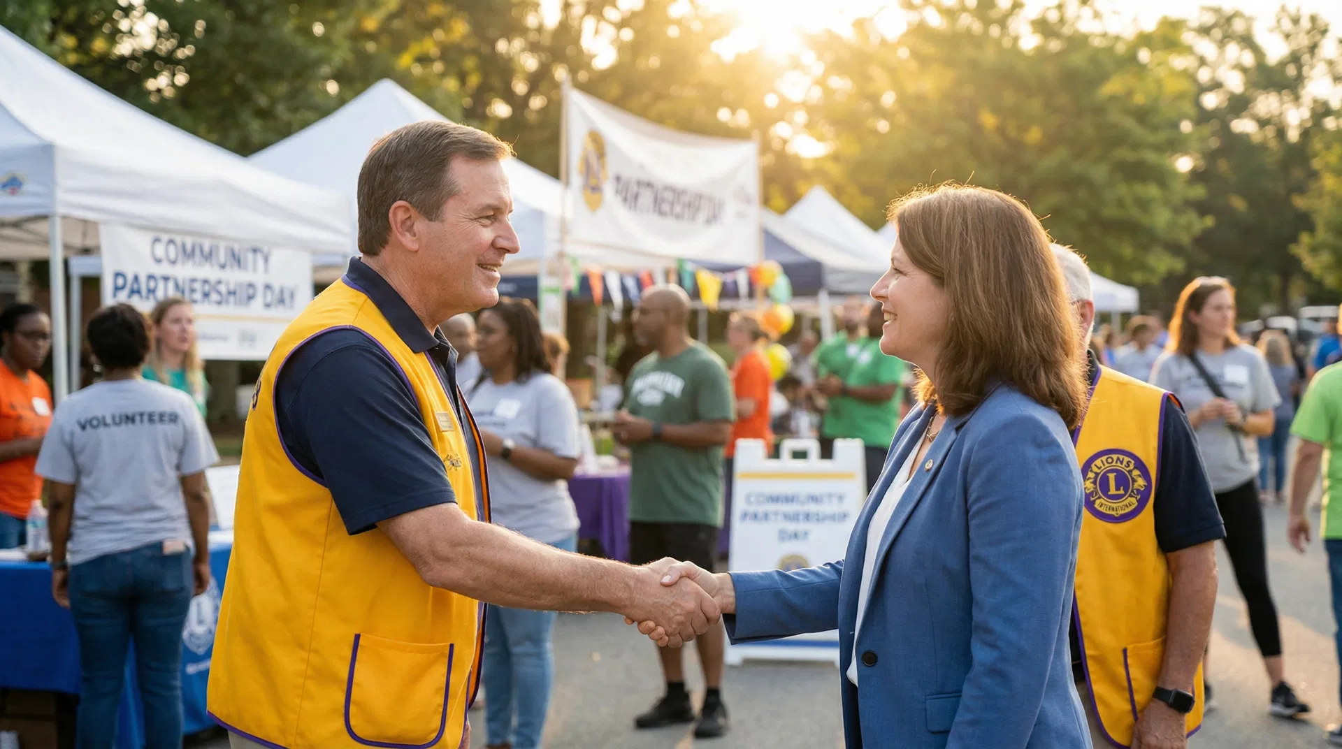 Lions volunteers partnering at a community event
