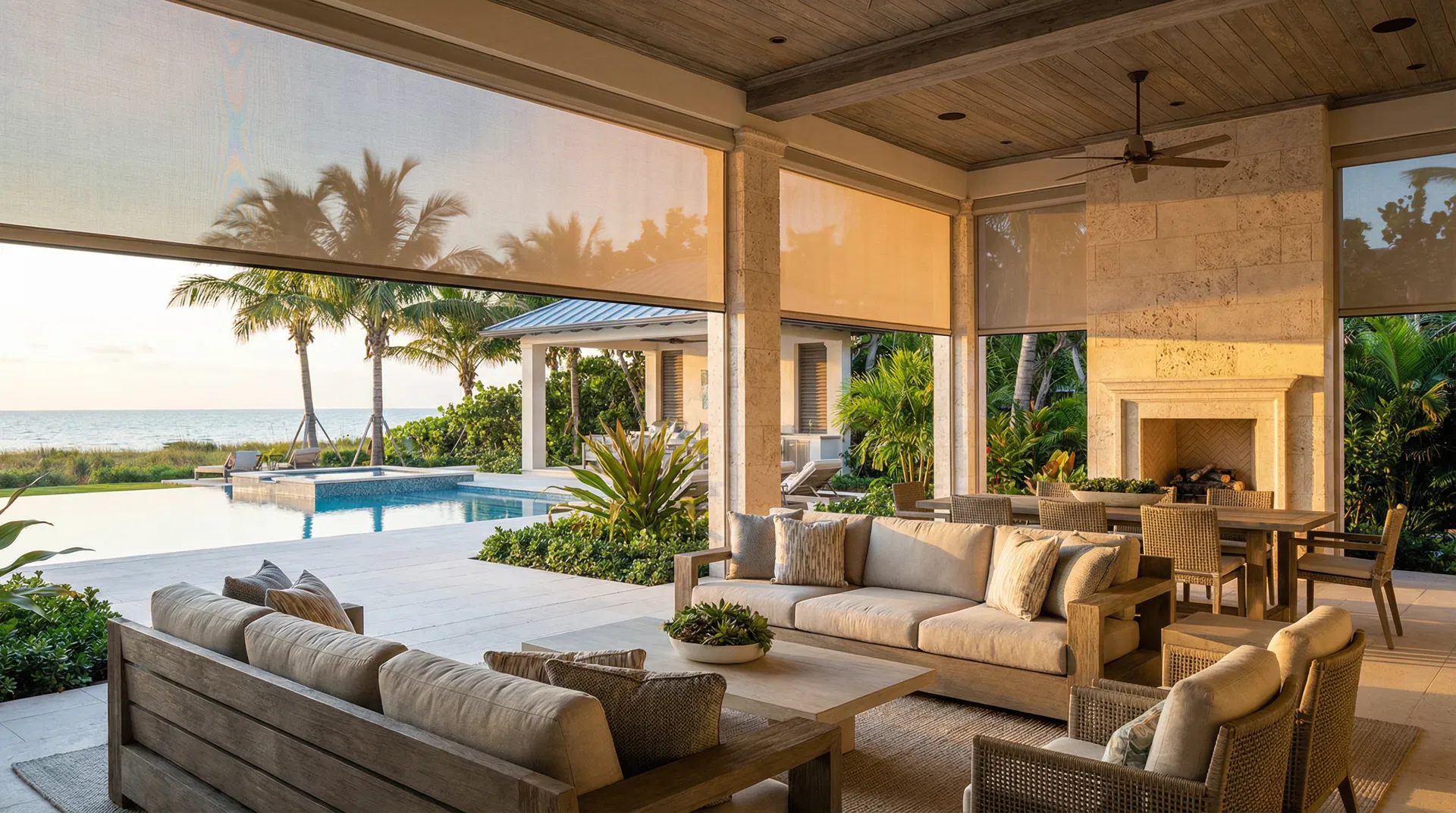 Exterior Screens - custom window treatments by Isla Shades in Pinellas County