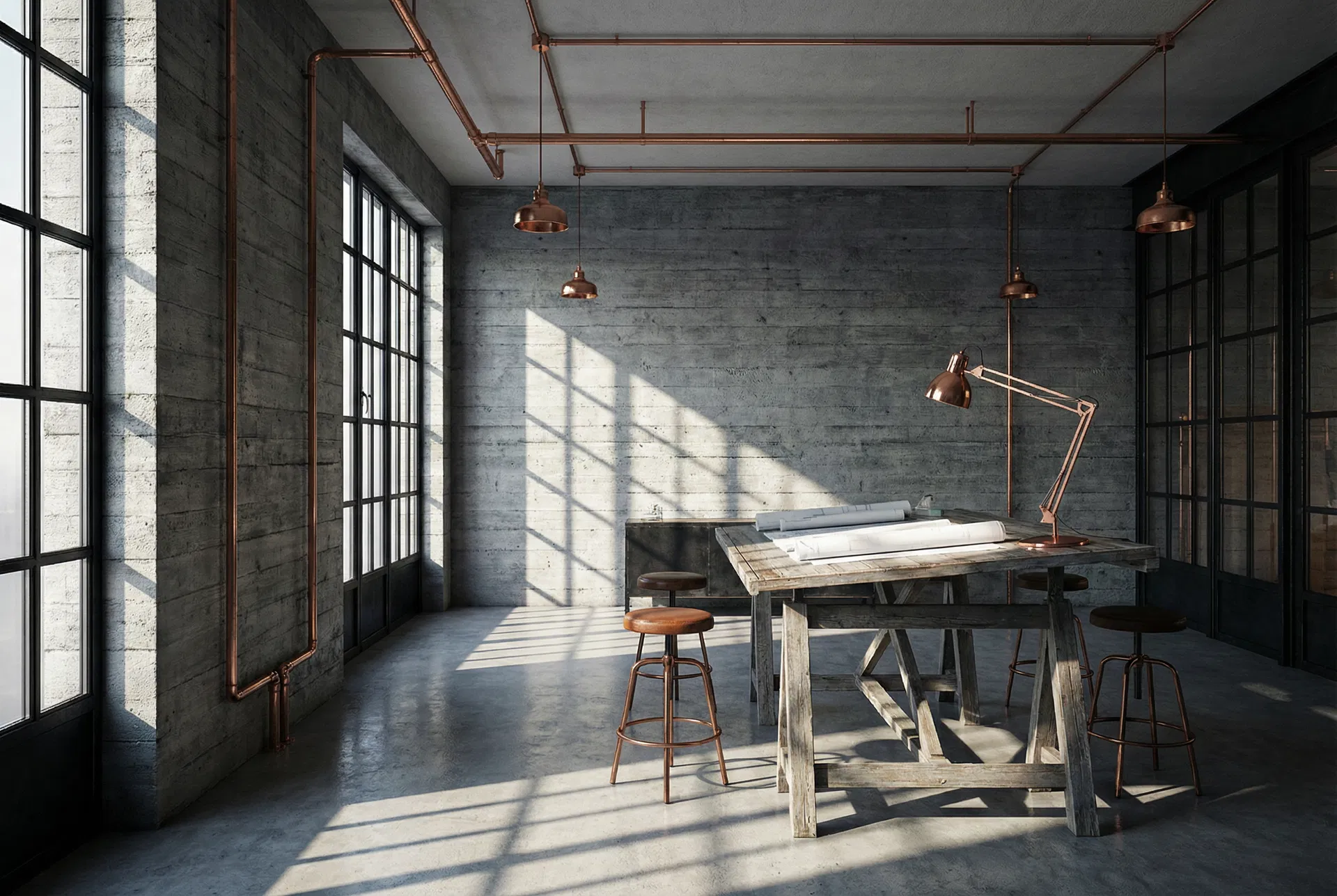 Cement & Copper studio interior