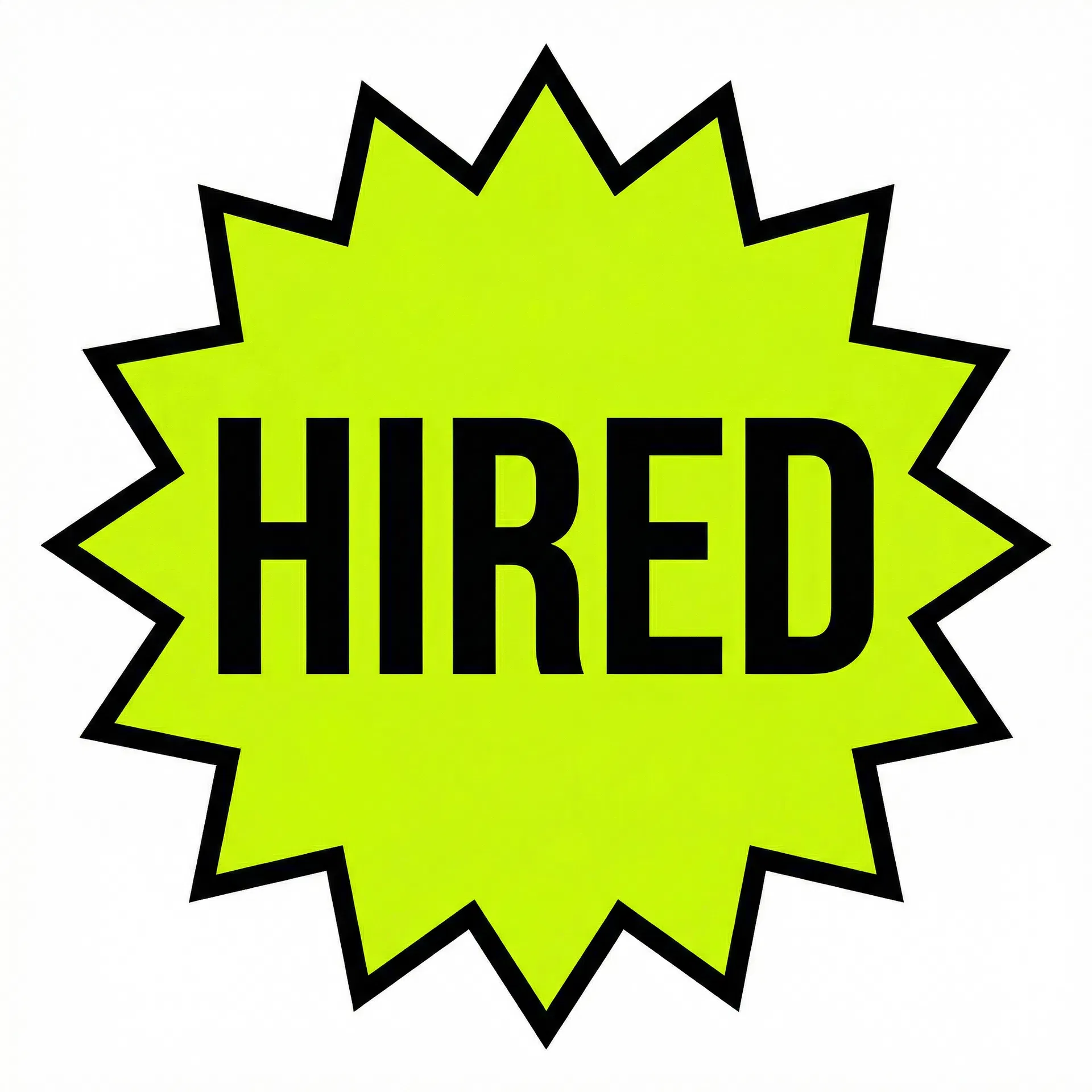 HIRED sticker