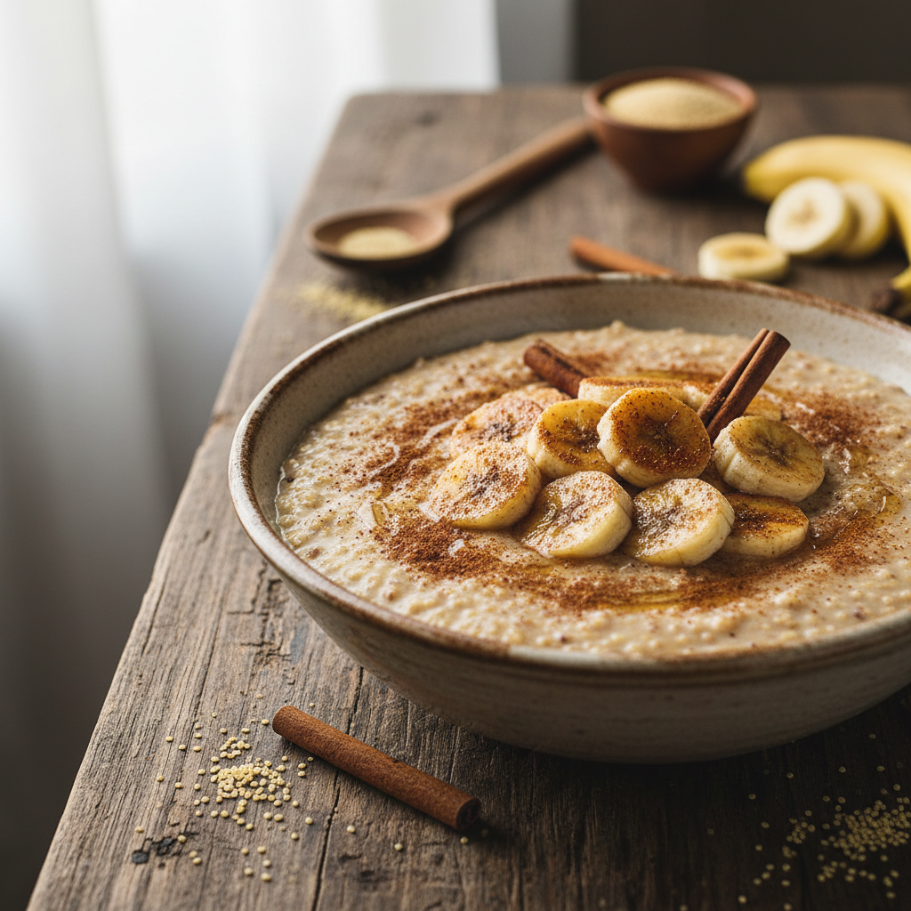 Foto da receita Mingau Cremoso de Amaranto com Banana e Canela