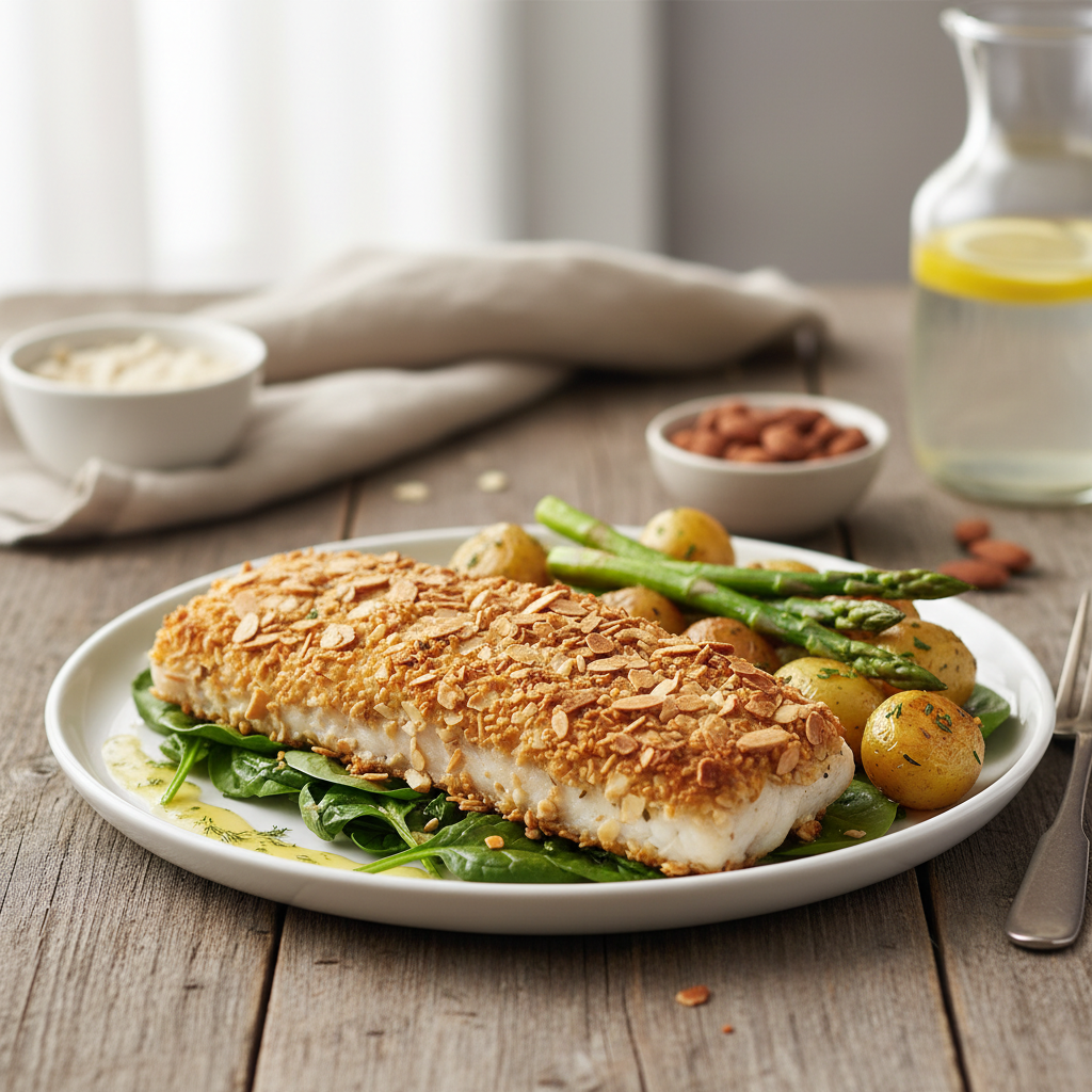 Foto da receita Filé de Peixe com Crosta de Amêndoas