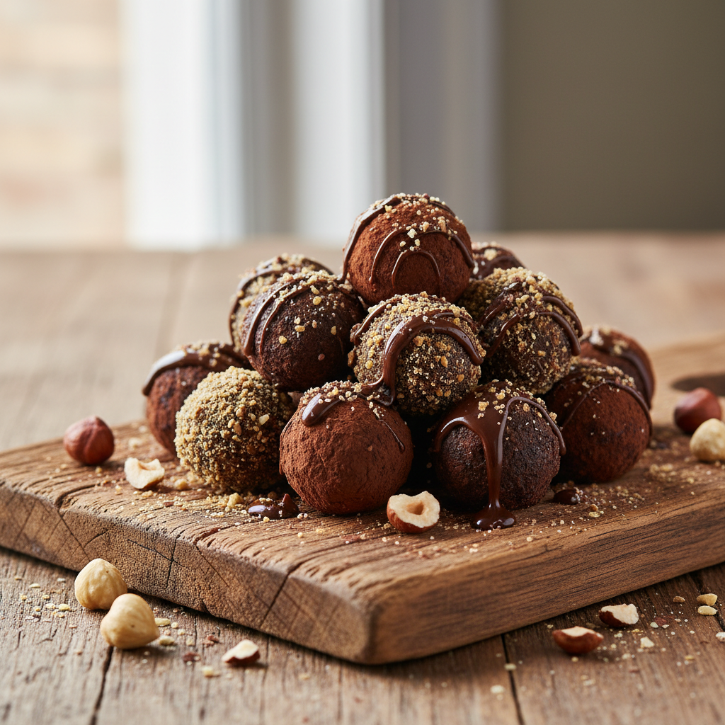 Foto da receita Trufas de Chocolate com Praline