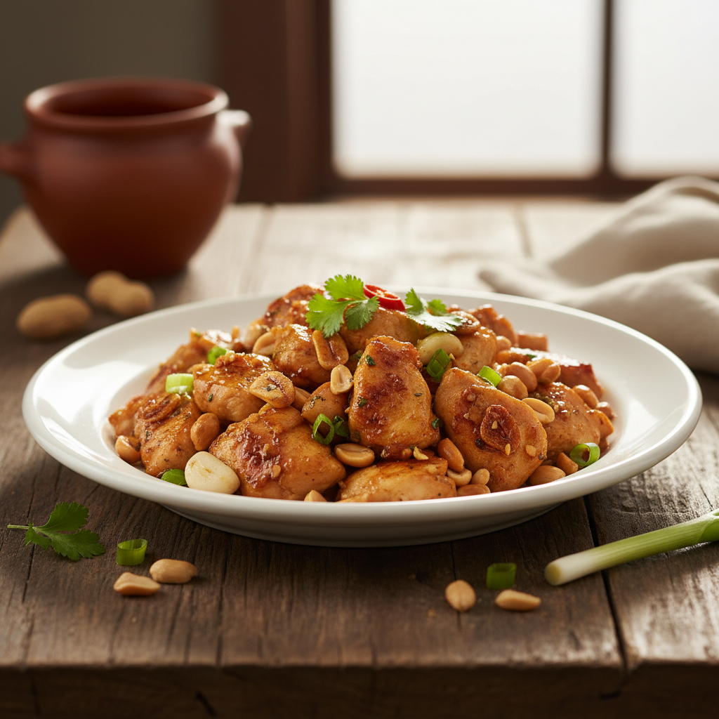 Foto da receita Frango Salteado com Amendoim e Alho