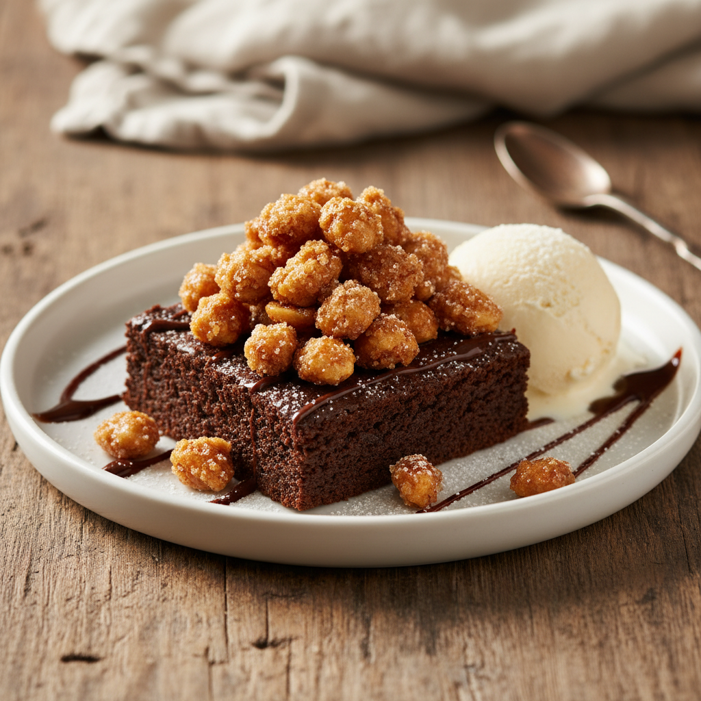 Foto da receita Brownie com Amendoim Confeitado