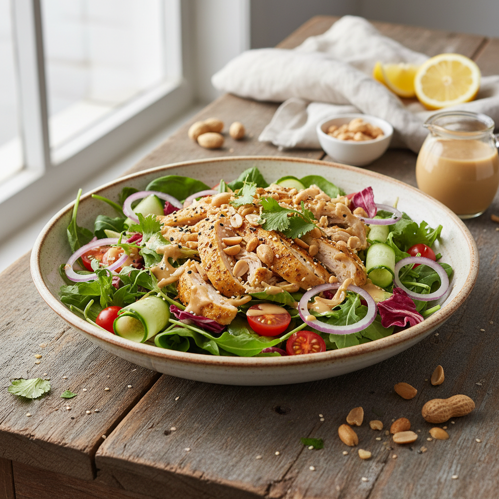 Foto da receita Salada de Frango com Amendoim Lemon Pepper