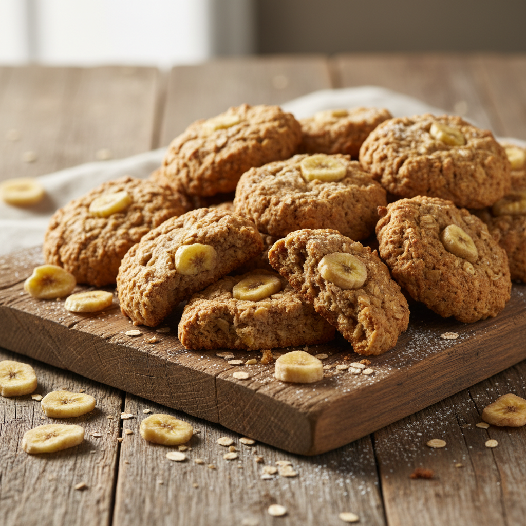 Foto da receita Cookies de Aveia com Balas de Banana